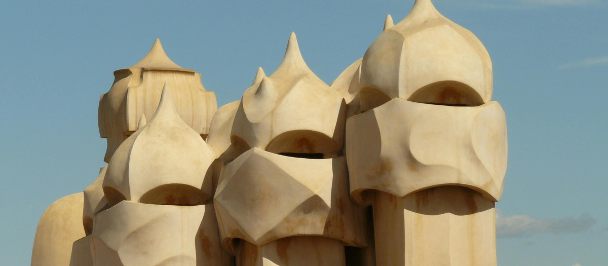Chimeneas de la Pedrera, en Barcelona