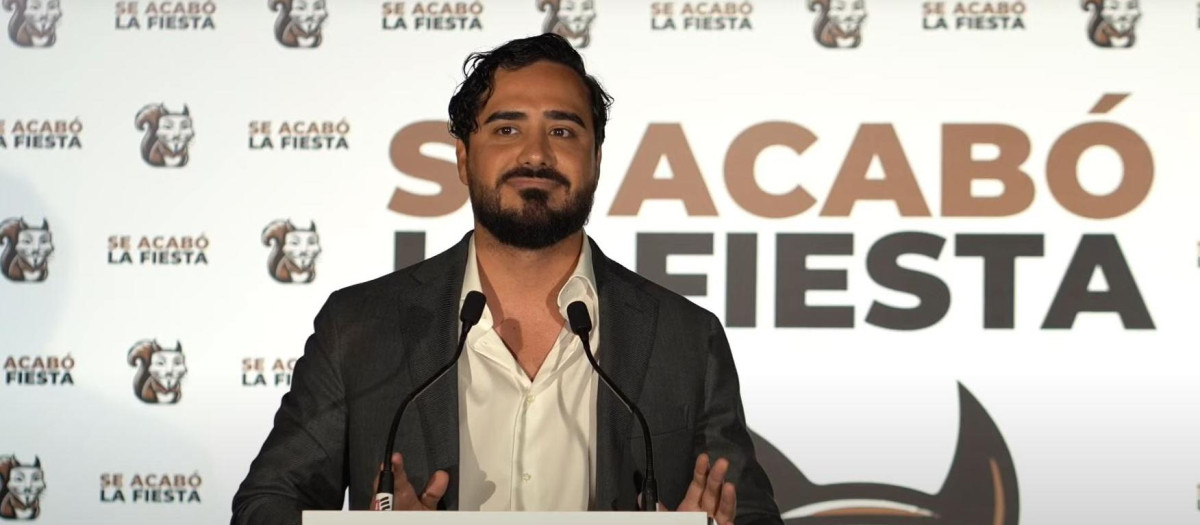 Alvise Pérez interviene para valorar los resultados de la noche electoral