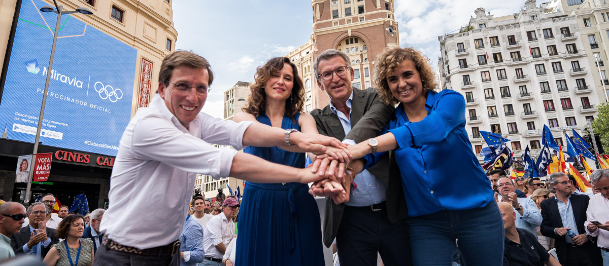 Almeida, Ayuso, Feijóo y Montserrat