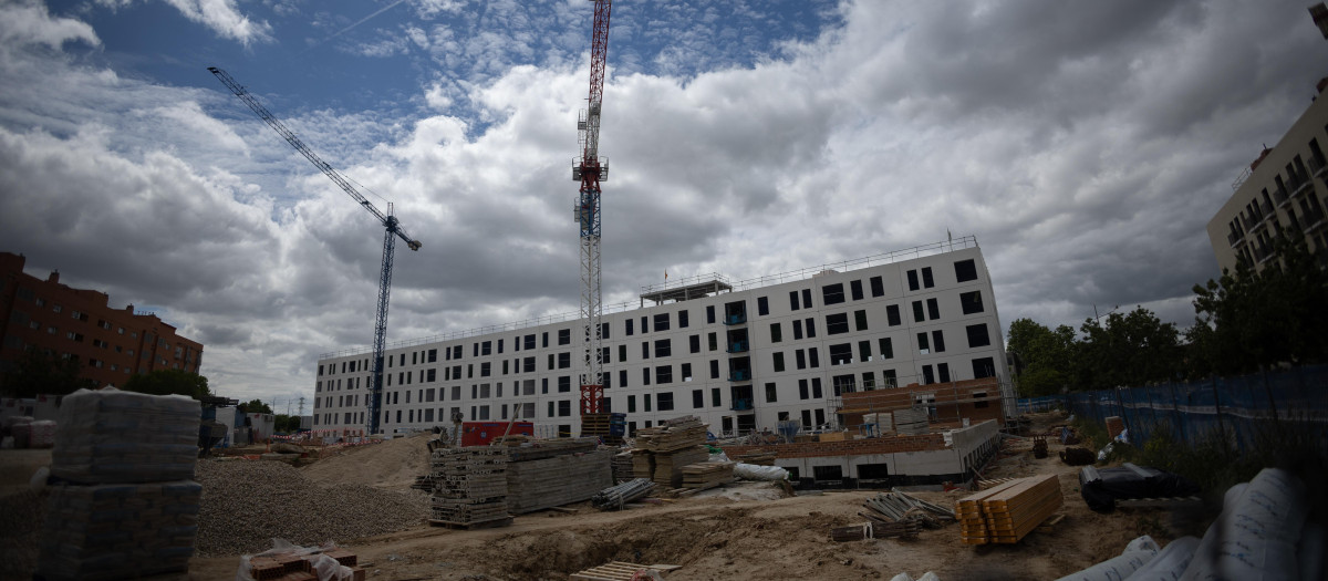 Viviendas en construcción en Madrid