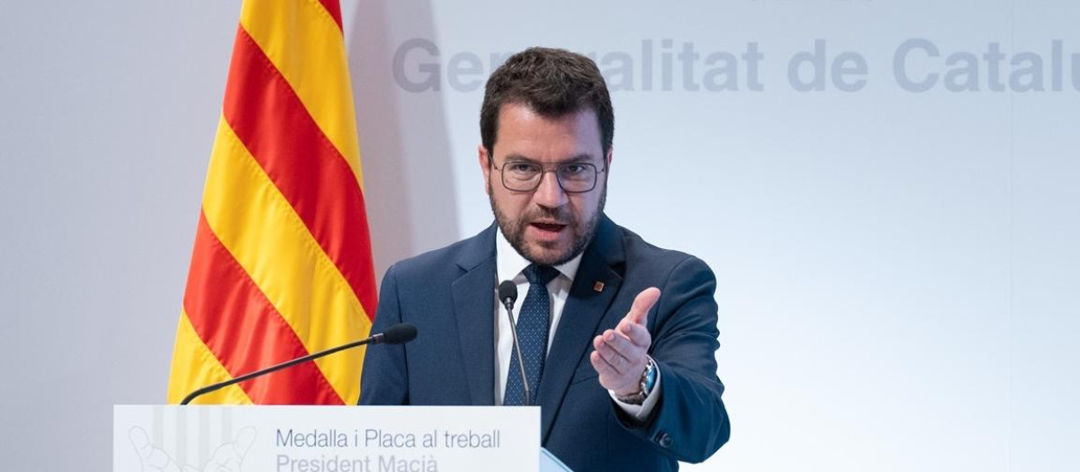 El presidente de la Generalitat en funciones, Pere Aragonès