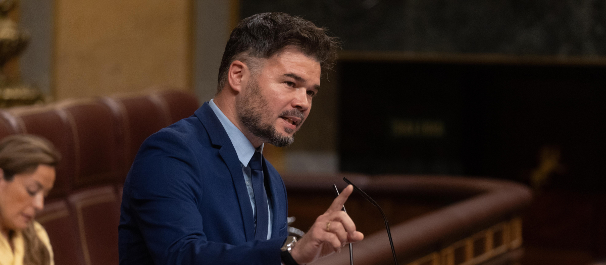 El portavoz de ERC en el Congreso, Gabriel Rufián