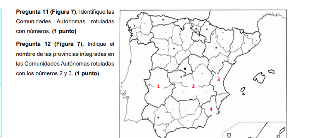 Dos ejercicios de la EBAU de Geografía de Asturias
