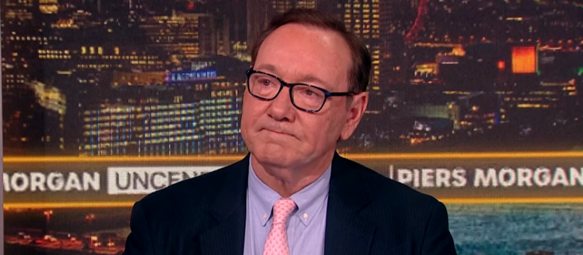 Kevin Spacey, durante su entrevista con Piers Morgan