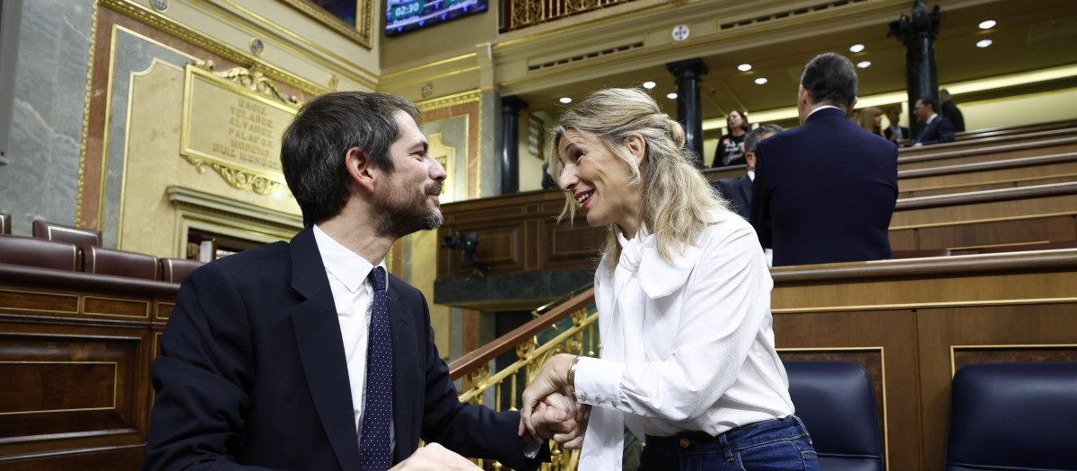 Yolanda Díaz y Ernest Urtasun