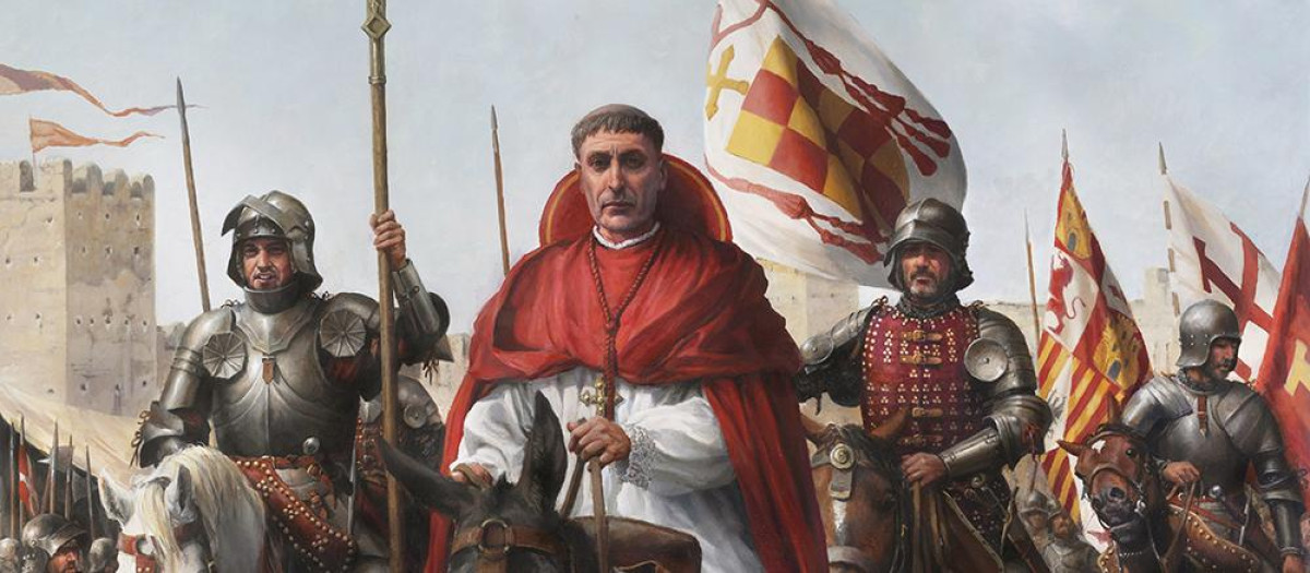 Detalle del cuadro de Augusto Ferrer-Dalmau