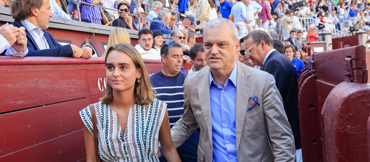 Presenter Ramon Garcia during the bullfight in memoriam of the bullfighter Antoñete in las Ventas, Madrid. June 16 2024