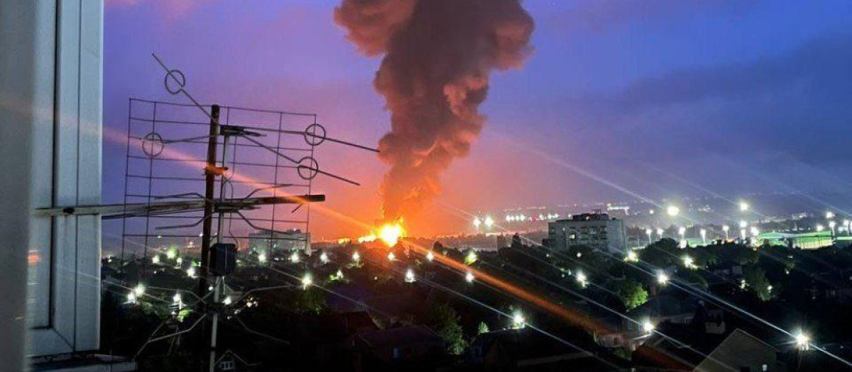 Explosión en un refinería de Rostov, Rusia tras un ataque ucraniano