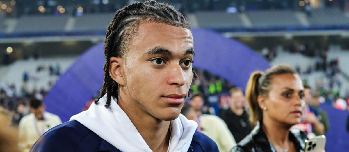 Ethan Mbappé, durante la celebración de la última Ligue 1 conquistada por el PSG