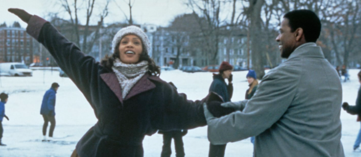 Denzel Washington y Whitney Houston en 'La mujer del predicador', 1996