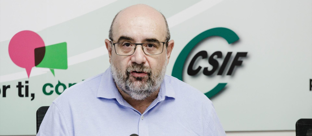 El presidente de la Central Sindical Independiente y de Funcionarios (CSIF), Miguel Borra.