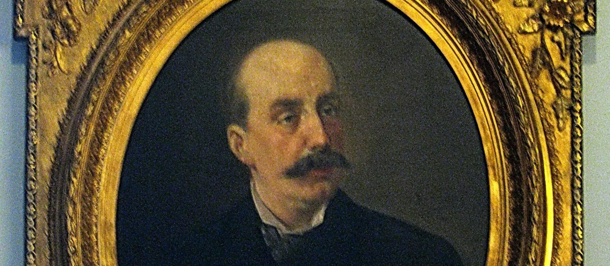 Retrato de Rosendo Arús, en la biblioteca pública que lleva su nombre.