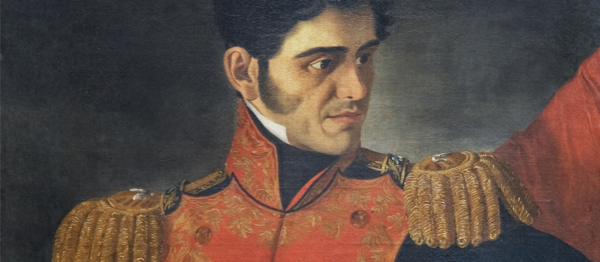Retrato de Antonio López de Santa Anna (1794-1876). Obra de Carlos Paris