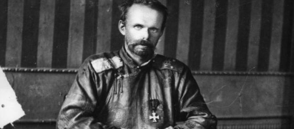 Ungern-Sternberg en Irkutsk, interrogado en el cuartel general del 5º Ejército Rojo, 1921