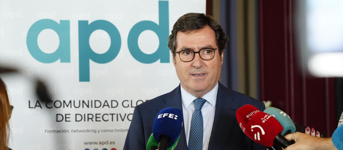 El presidente de la CEOE, Antonio Garamendi.