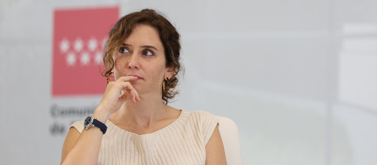 La presidenta de la Comunidad de Madrid, Isabel Díaz Ayuso