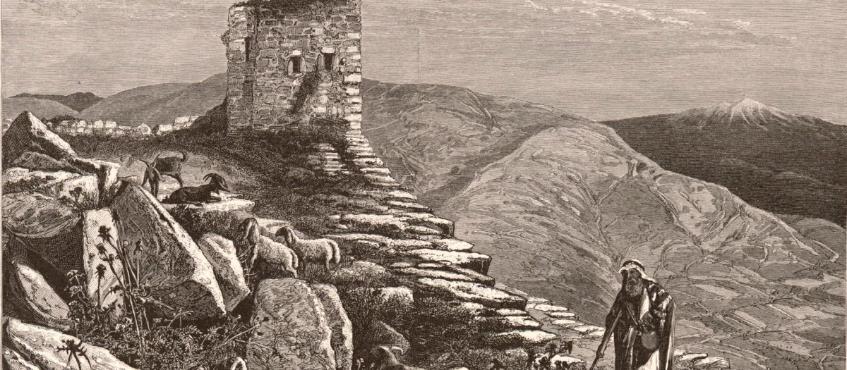Ruinas del monte Gerizim c. 1880