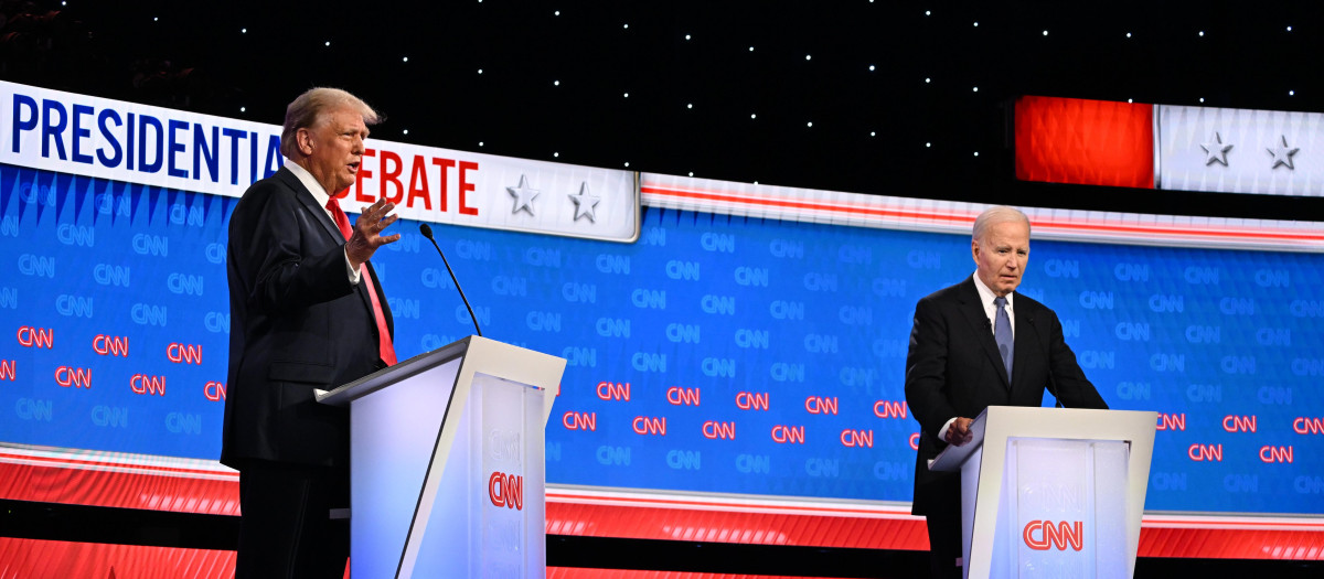 Donald Trump y Joe Biden, en el primer debate de cara a las próximas elecciones en EE.UU.