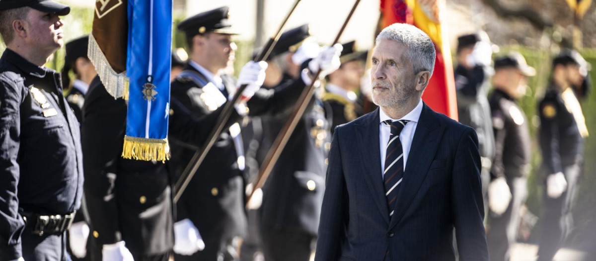 El ministro del Interior, Fernando Grande Marlaska, en la inauguración de una comisaría de Policía Nacional la semana pasada