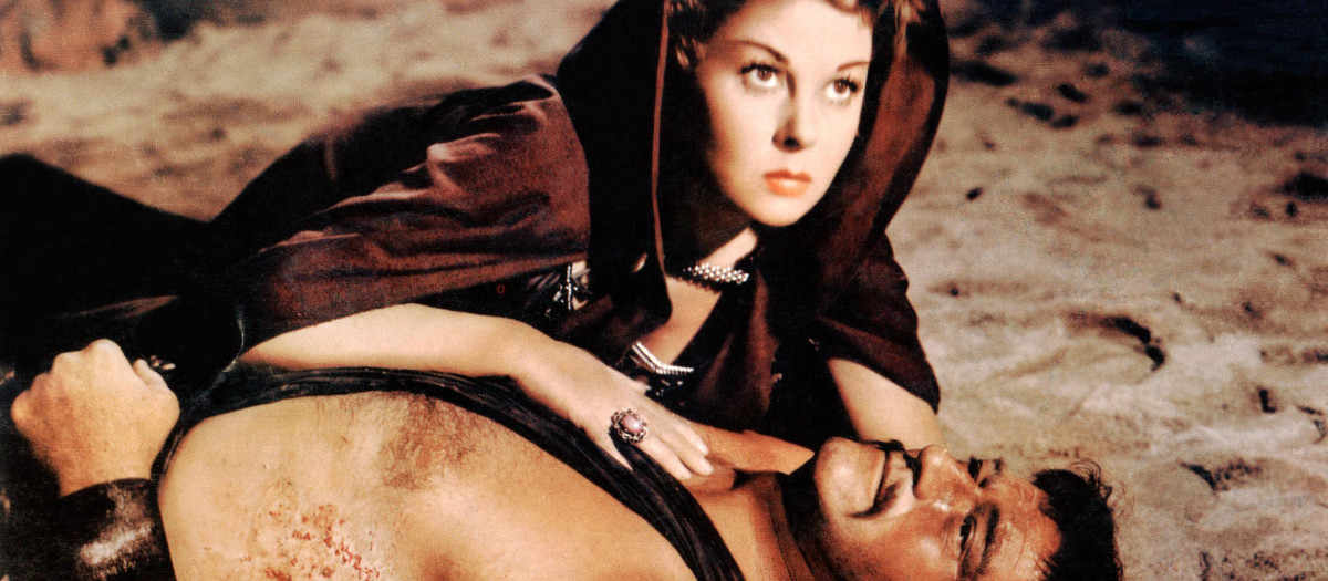 John Wayne y Susan Hayward, en El conquistador de Mongolia