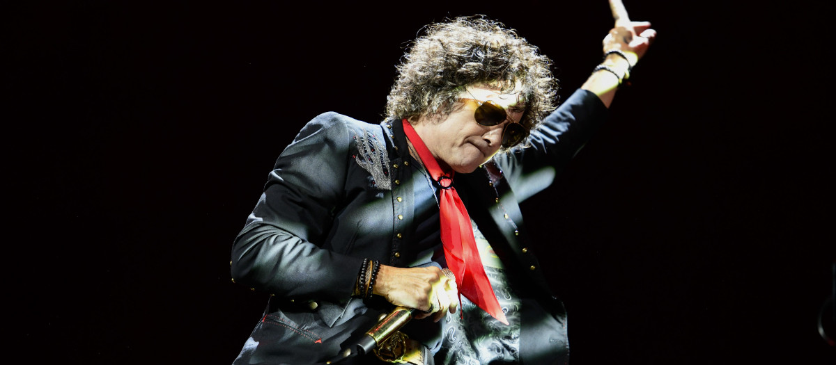 El artista Enrique Bunbury este sábado en el Wizink Center de Madrid