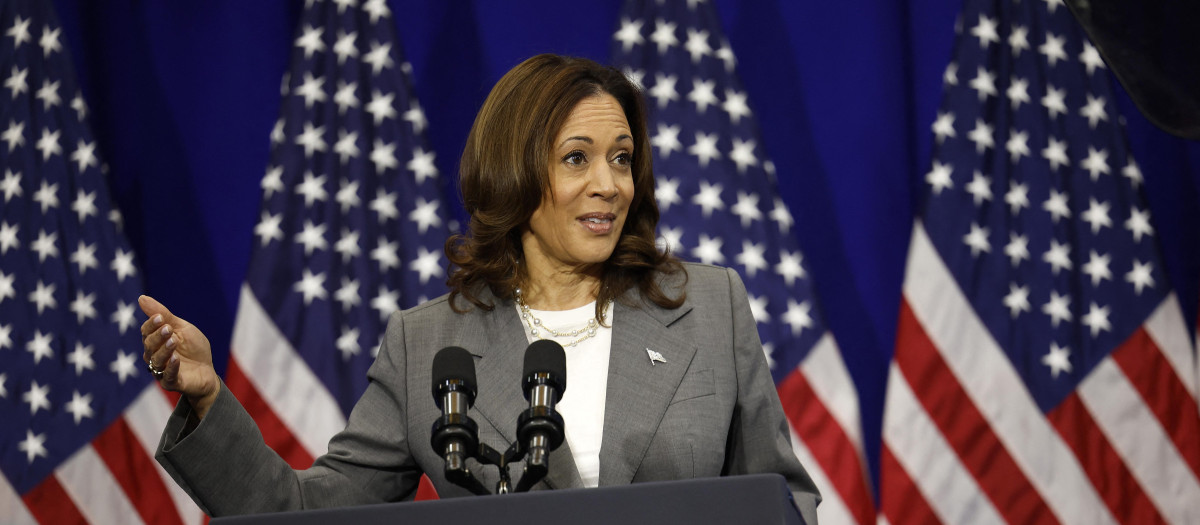 Kamala Harris en un acto reciente
