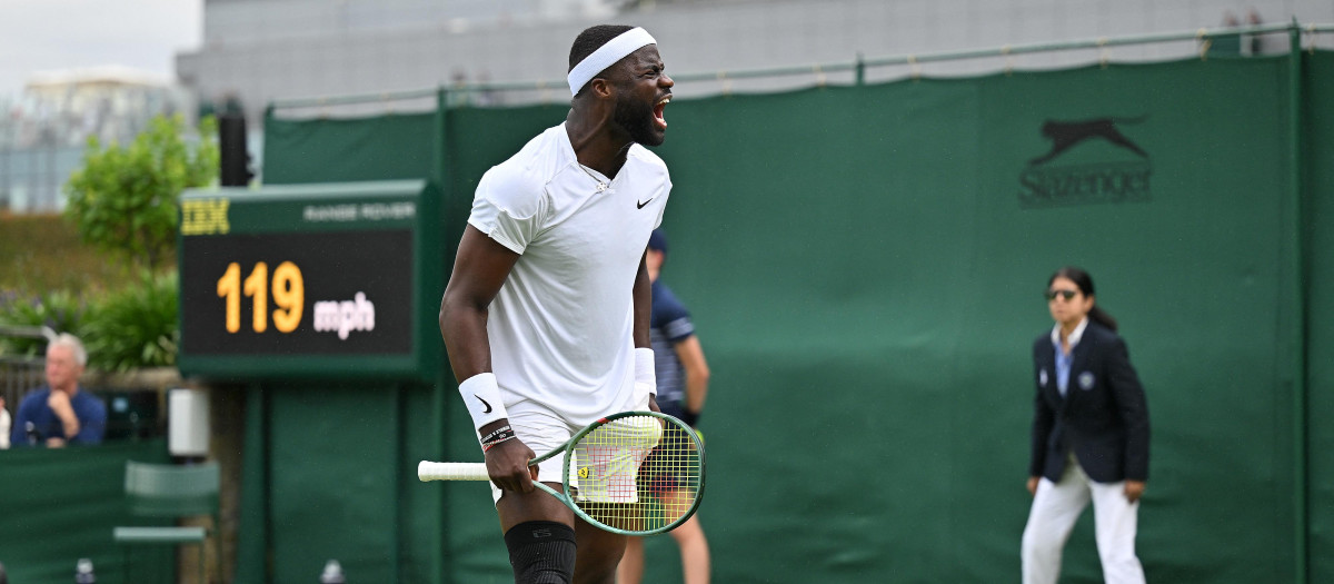 Frances Tiafoe, en la segunda ronda de Wimbledon