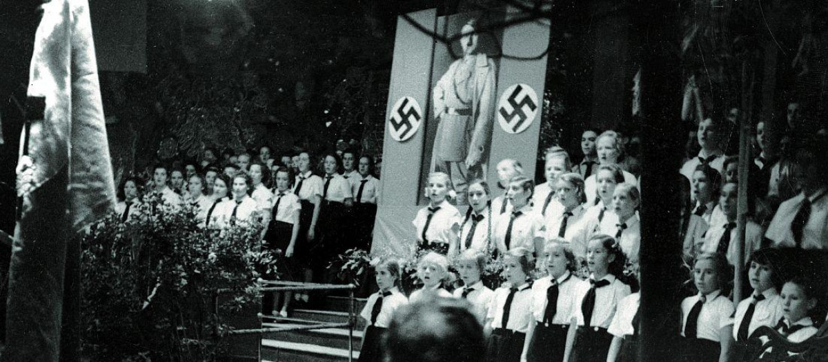 Una de las imágenes recogidas en el libro 'Nazis en Barcelona', de Mireia Capdevila y Francesc Vilanova
