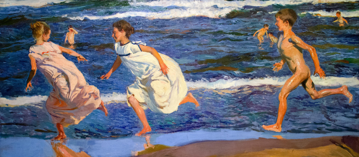 Sorolla "Corriendo por la playa, Valencia" (Museo de Bellas Artes de Asturias)