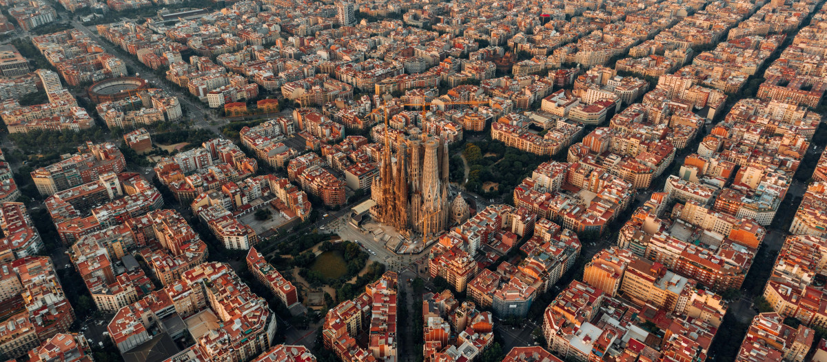 Vista aérea de Barcelona