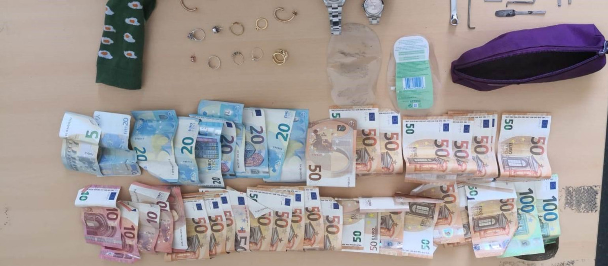 Objetos incautados por la Policía Nacional en la operación