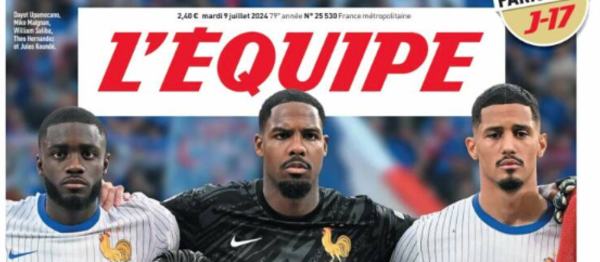 Portada de L'Equipe del 9 de julio de 2024