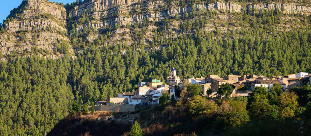 Imagen del paisaje de Puebla de Arenoso, un municipio del interior de la provincia de Castellón