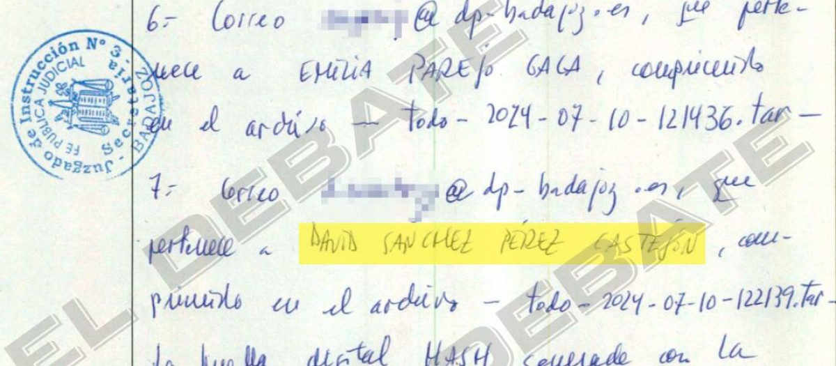 Acta de la Guardia Civil sobre el registro del despacho del hermano de Pedro Sánchez