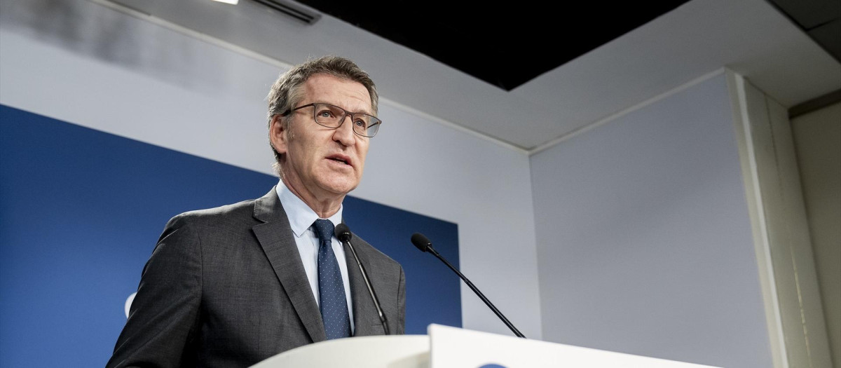 El presidente del Partido Popular, Alberto Núñez Feijóo
