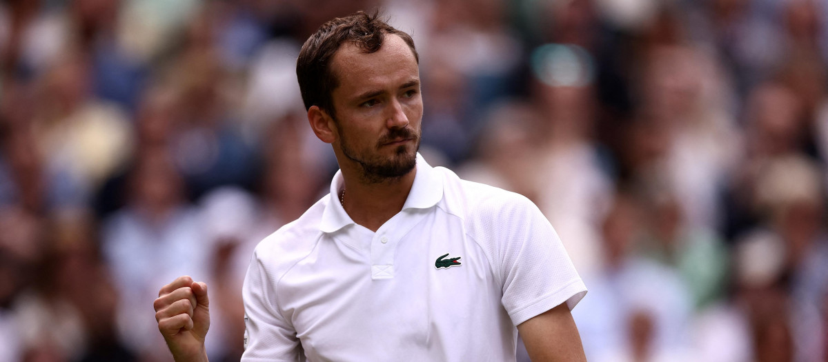 Daniil Medvedev, durante el partido ante Carlos Alcaraz