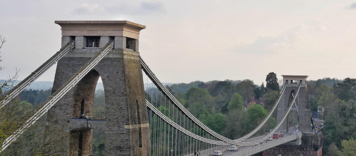El puente colgante de Clifton en Bristol (Inglaterra)