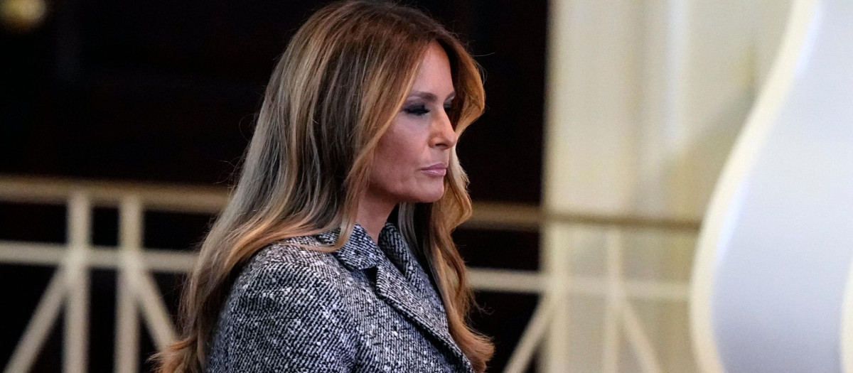 Former U.S. first lady Melania Trump during Rosalynn Carter Memorial Service in Georgia, Atlanta, United States U.S., November 28, 2023.