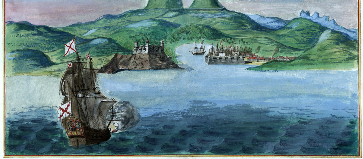 Óleo del puerto de La Habana 1639