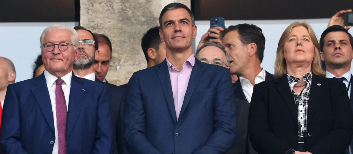 Pedro Sánchez junto al presidente de Alemania, Frank-Walter Steinmeier