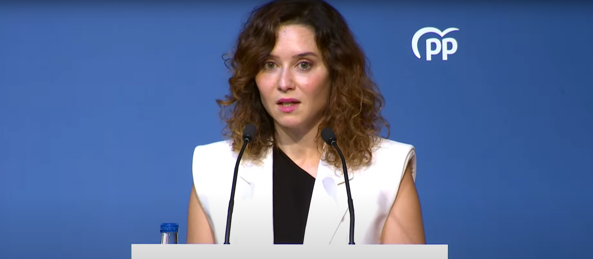 La presidenta de la Comunidad de Madrid, Isabel Díaz Ayuso