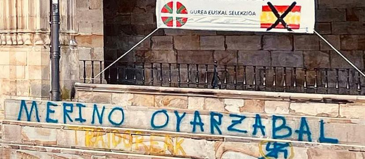 Pintada aparecida en la localidad de Elorrio