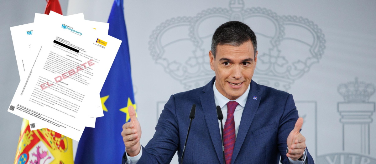 Montaje del presidente del Gobierno, Pedro Sánchez