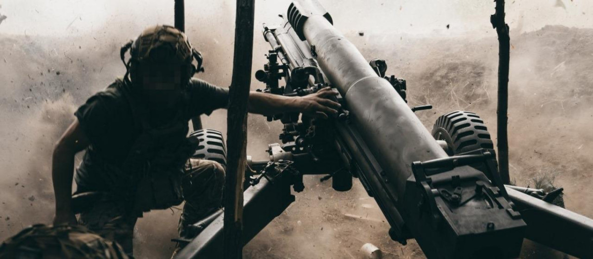 Soldados del Ejército de Ucrania, en el frente