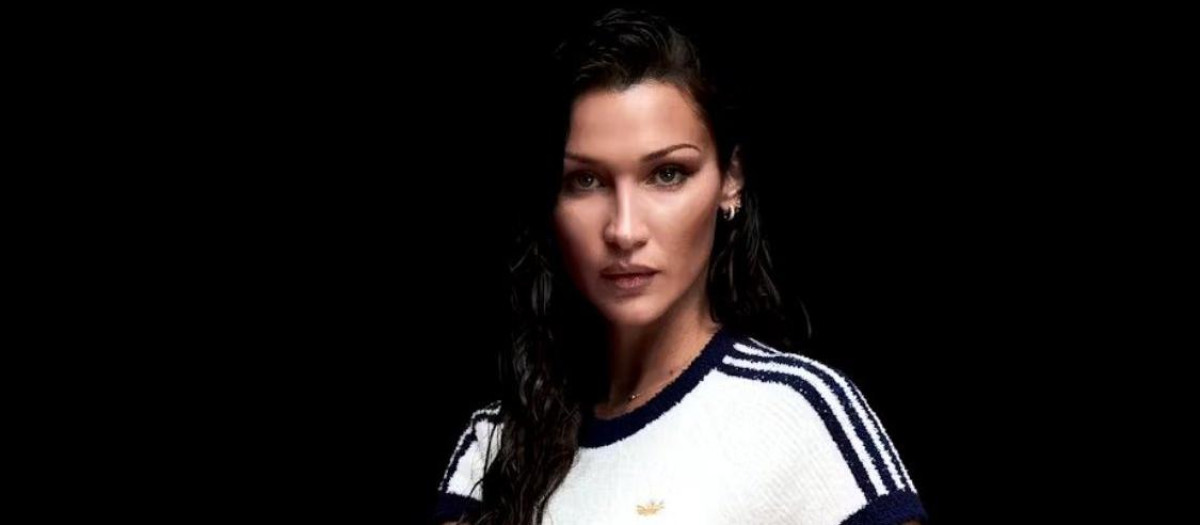 Bella Hadid, en la campaña de Adidas sobre los Juegos Olímpicos de 1972