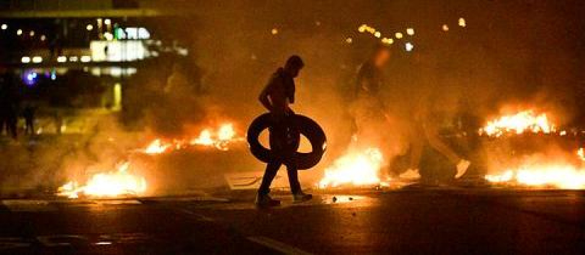 Foto de los disturbios en Leeds (Reino Unido)