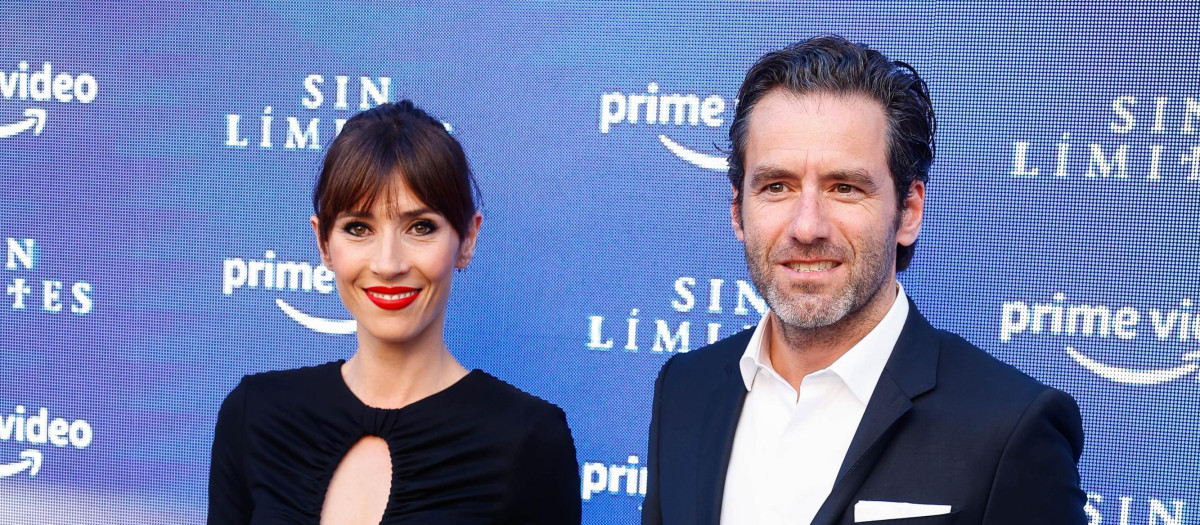 Actress Barbara Goenaga and politician Borja Semper at " Sin Limites " serie presentation in Madrid on Tuesday, 7 June 2022.