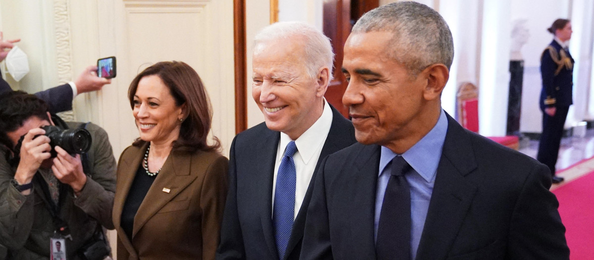 Kamala Harris, Joe Biden y Barack Obama