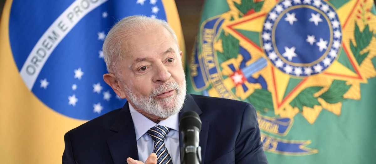 Lula da Silva ante medios internacionales en el Palacio de Alvorada en Brasilia