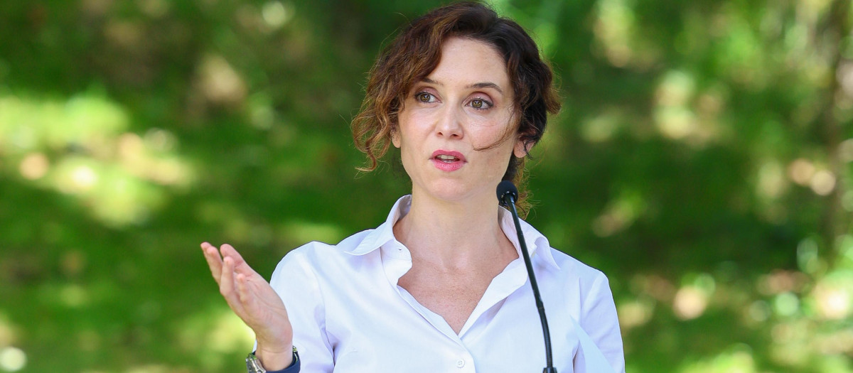 La presidenta de la Comunidad de Madrid, Isabel Díaz Ayuso